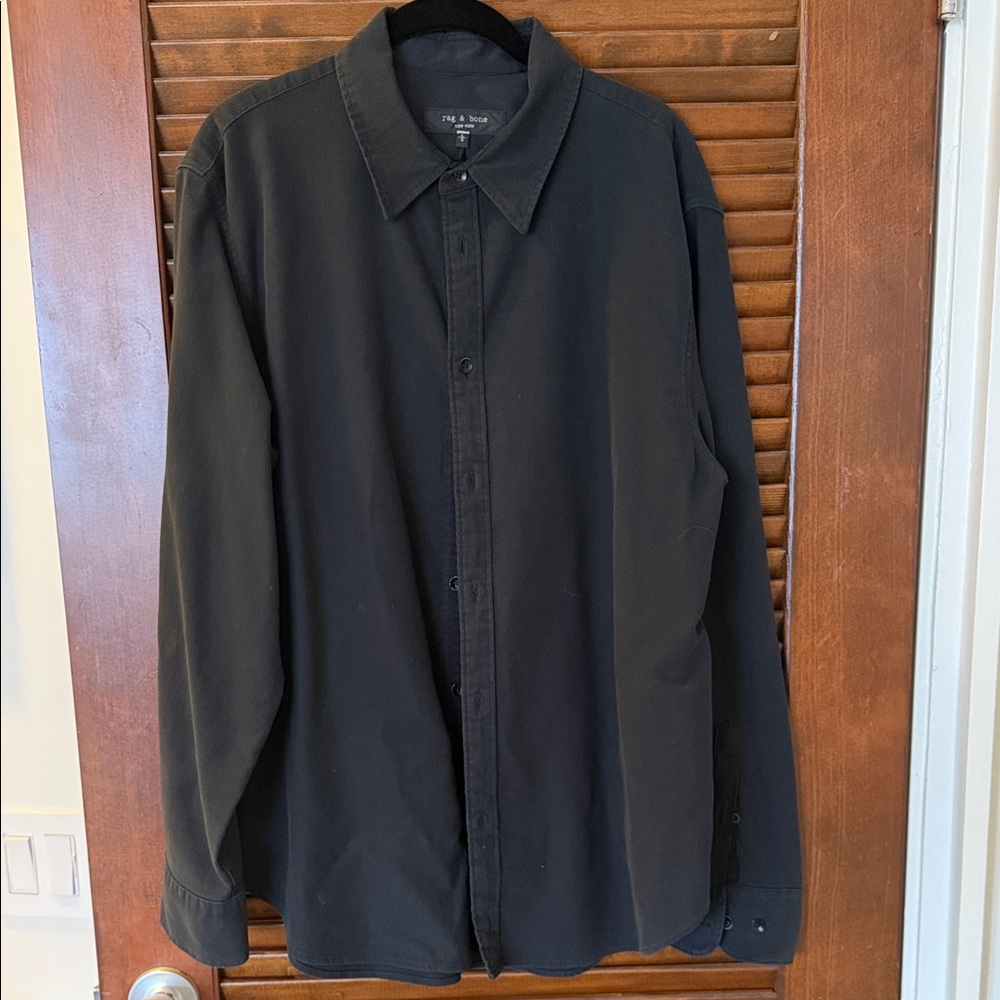 Rag & Bone Charcoal Corduroy Shirt